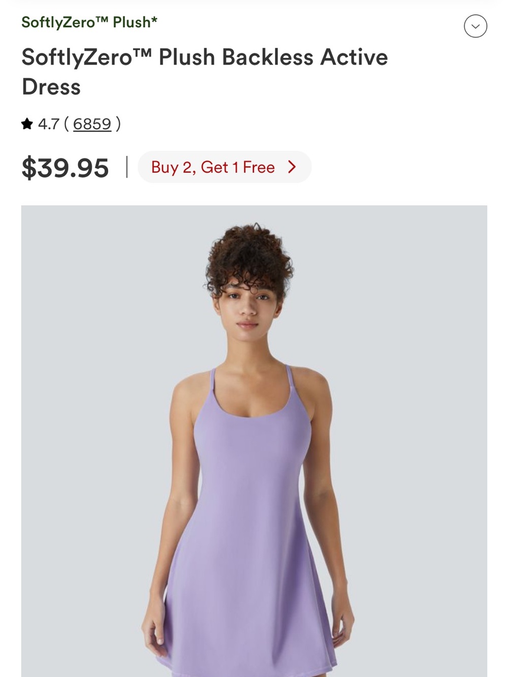 New Halara SoftlyZero™ Plush Backless Active Dress Size L - Picture 2 of 13